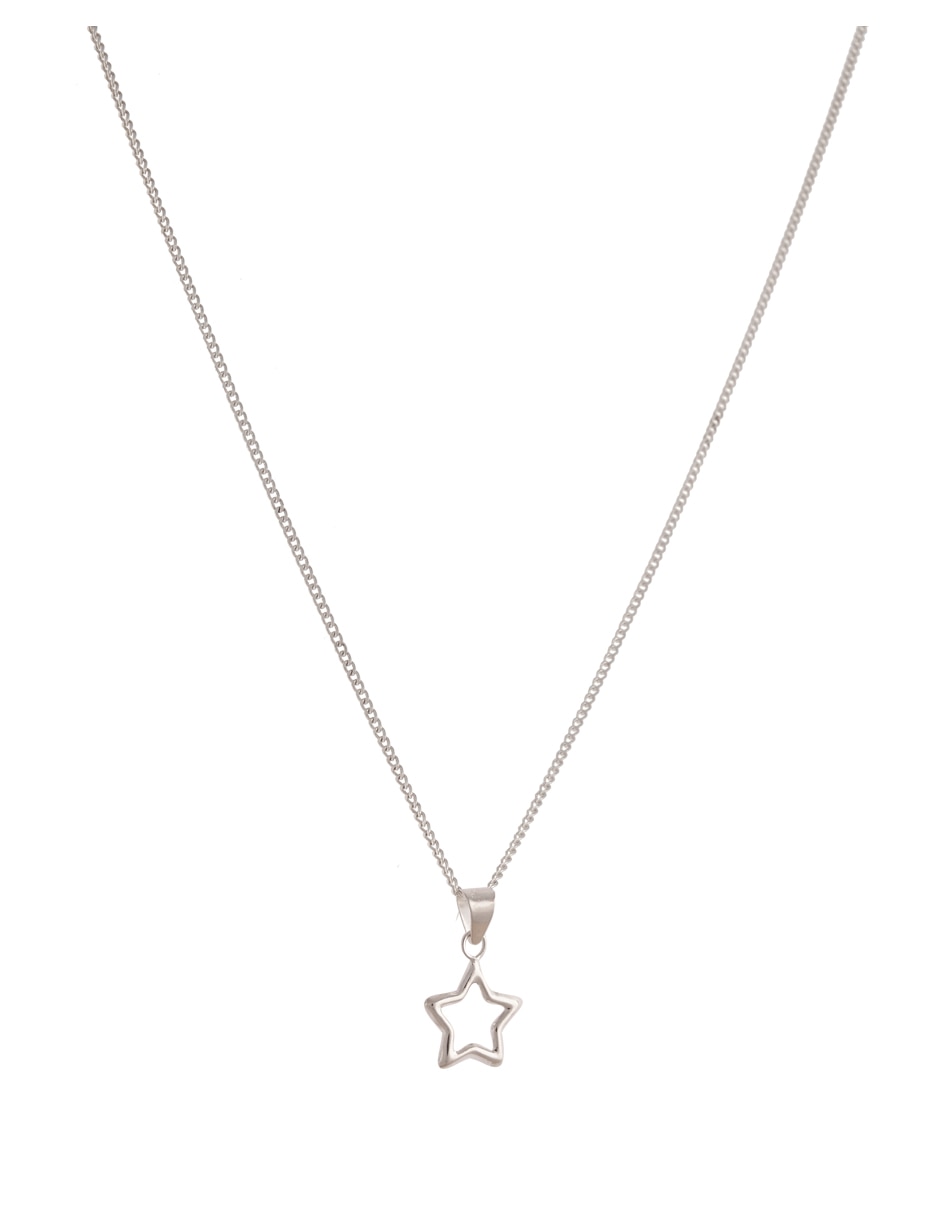 Aretes y collar de estrella de plata P 925 4