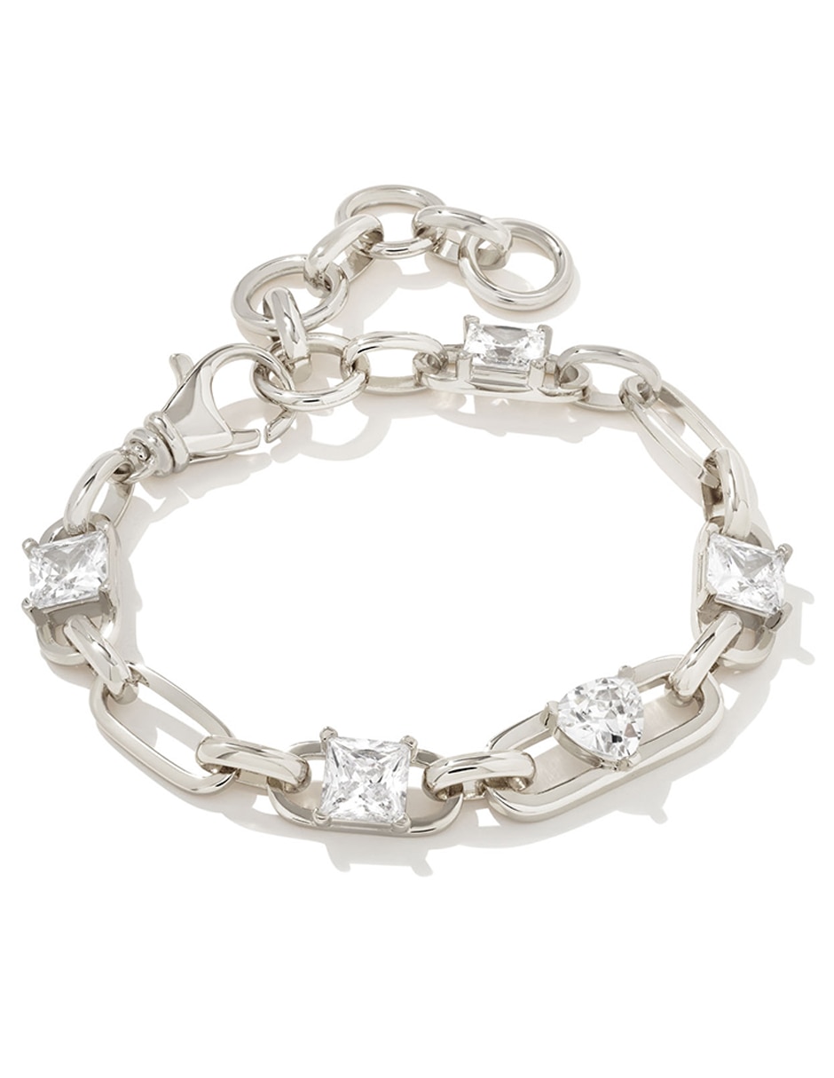 Pulsera Blair con acabado baño rodio 1