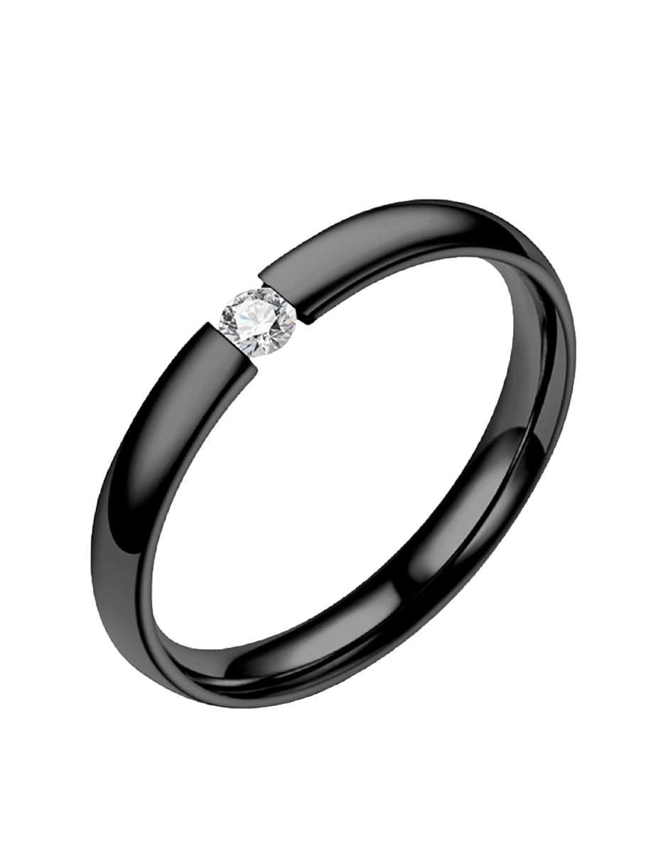 Anillo con gema de plata zirconia brillante