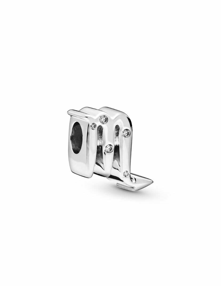 Charm de signo zodiacal de plata P 925 zirconia cúbica