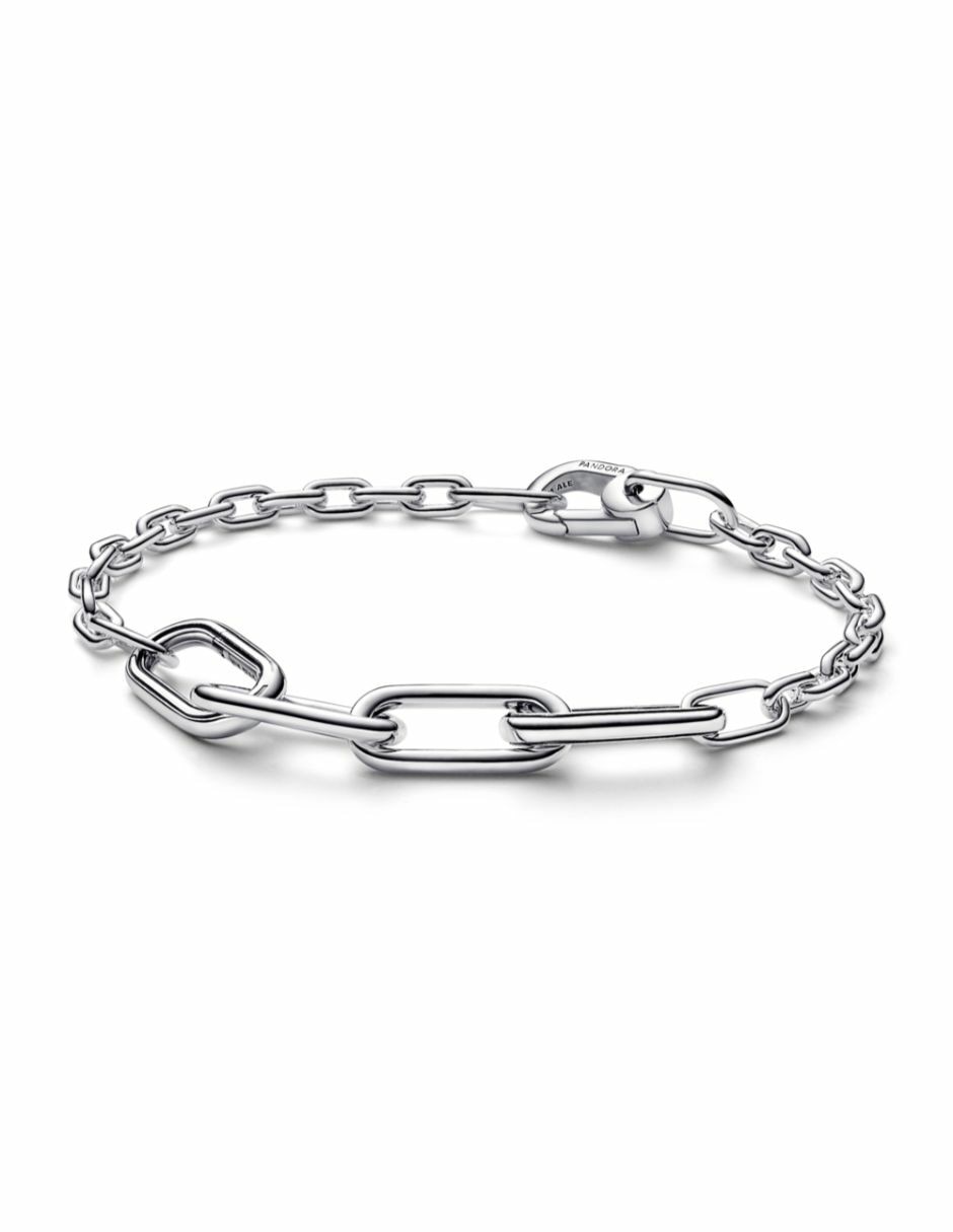 Pulsera de plata con acabado pulido