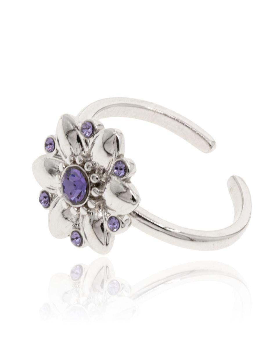 Anillo de flor Flores swarovski brillante 2