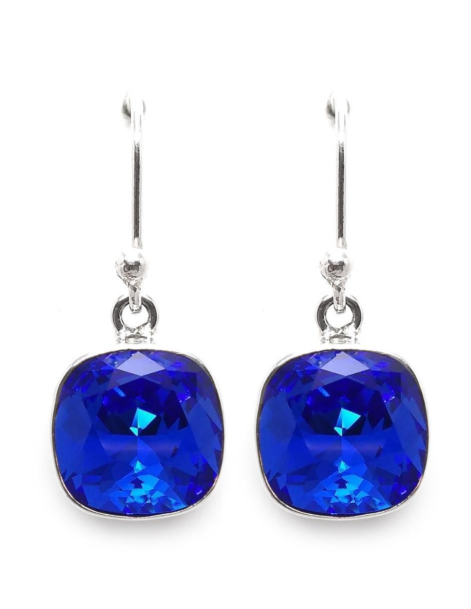 Aretes y collar Cushion de plata P 925 cristal 4