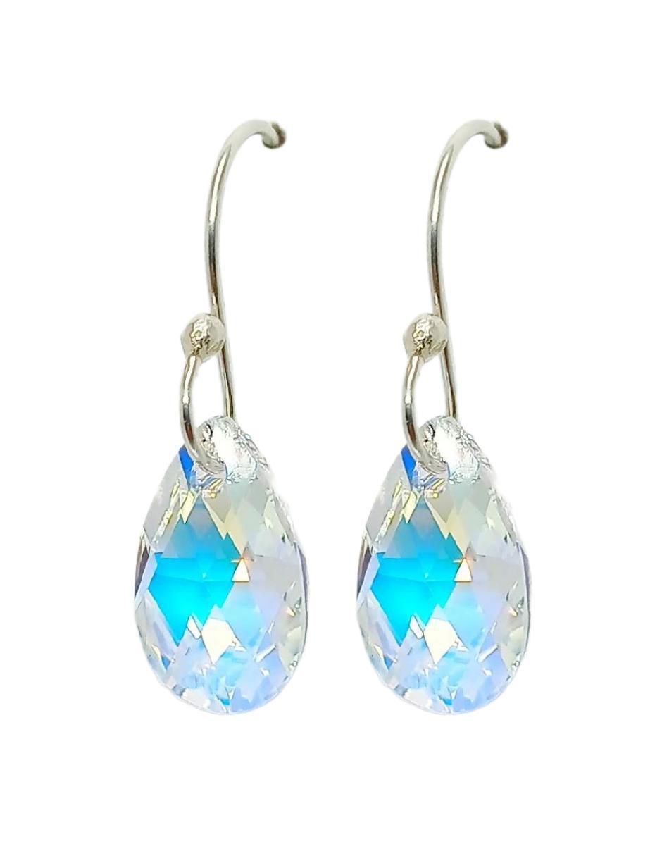 Aretes y collar Pear de plata P925 swarovski 2