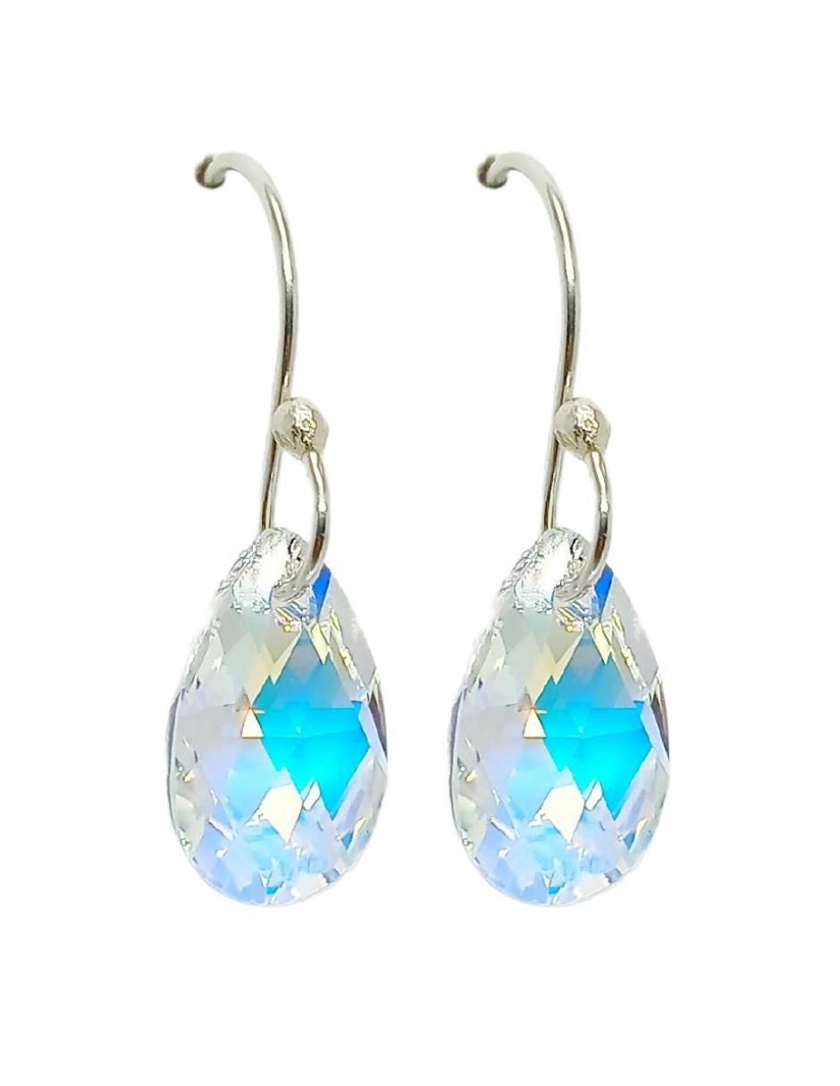 Aretes y collar Pear de plata P925 swarovski 3