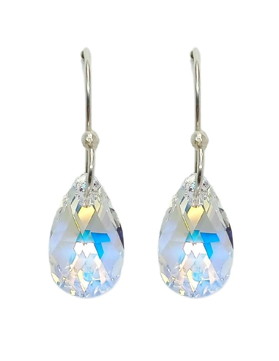 Aretes y collar Pear de plata P925 swarovski 4