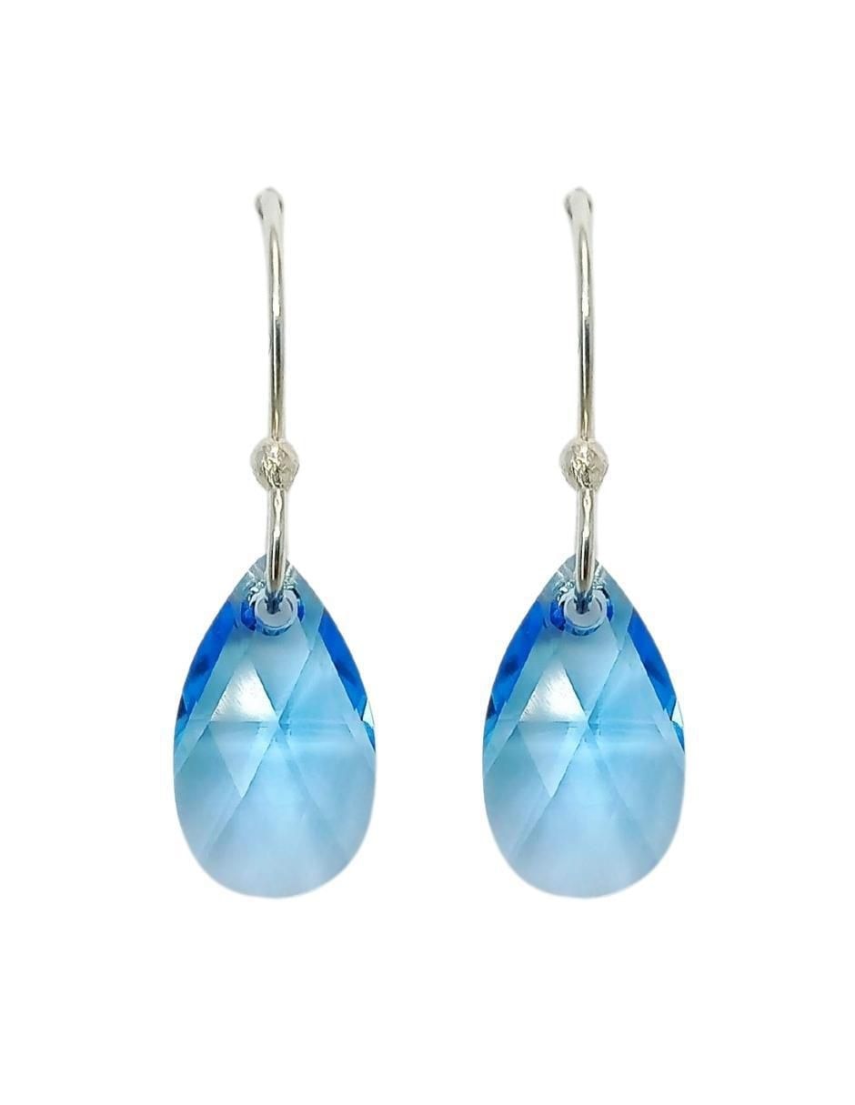 Aretes y collar Pear de plata P925 swarovski 4