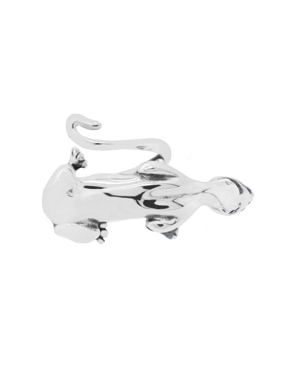 Anillo con gema de puma P 925 de plata rubí brillante