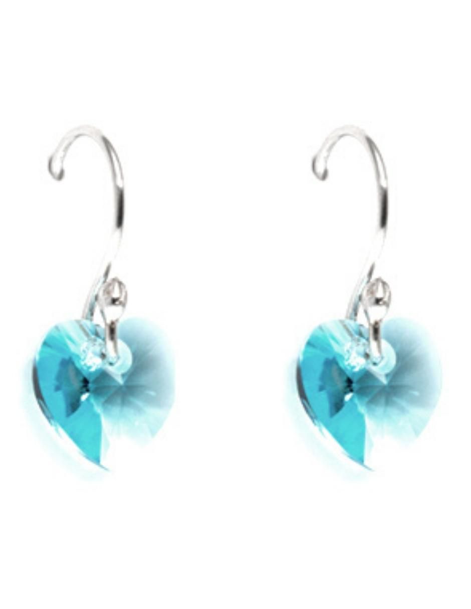 Aretes y collar Heart cristal 3