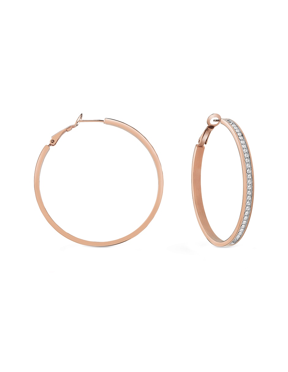 Arracadas con acabado brillante zirconia