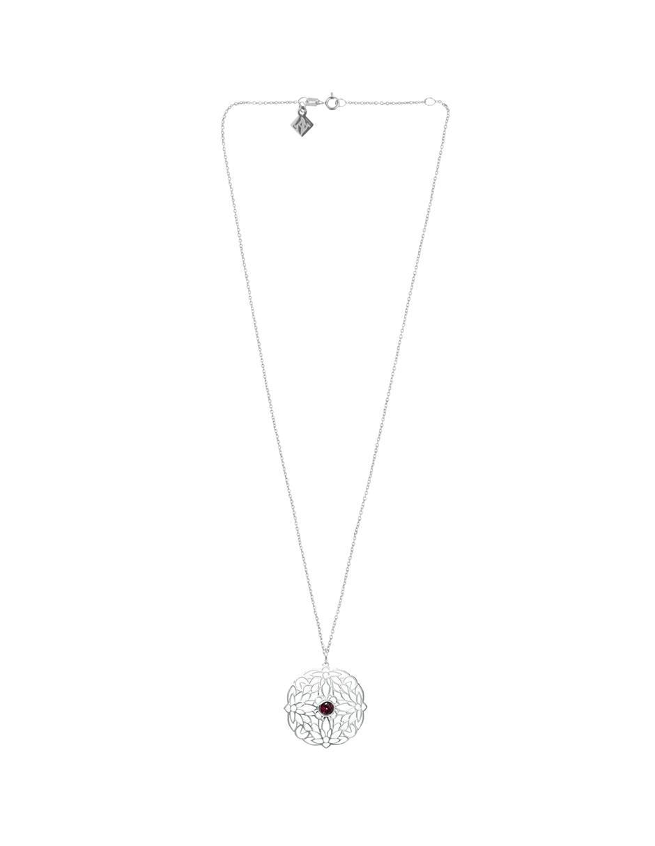 Collar de flor de plata P 925 Collar de flor de plata P 925