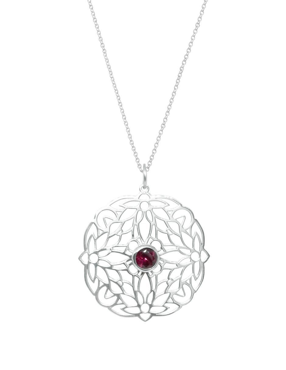 Collar de flor de plata P 925 2