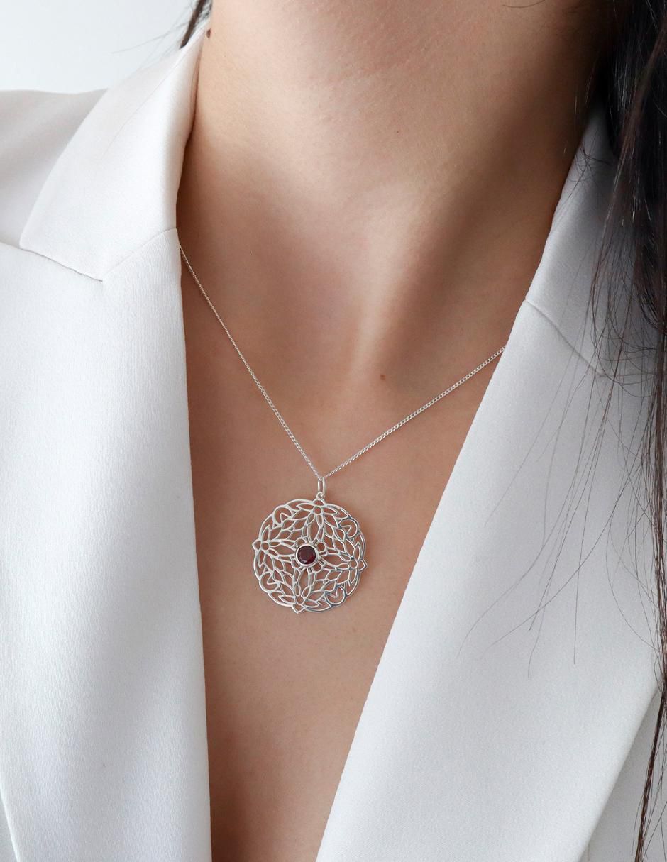Collar de flor de plata P 925 3