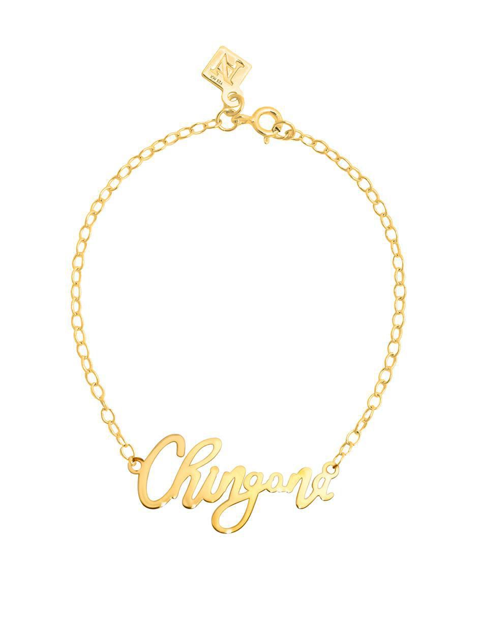 Pulsera de plata con acabado pulido