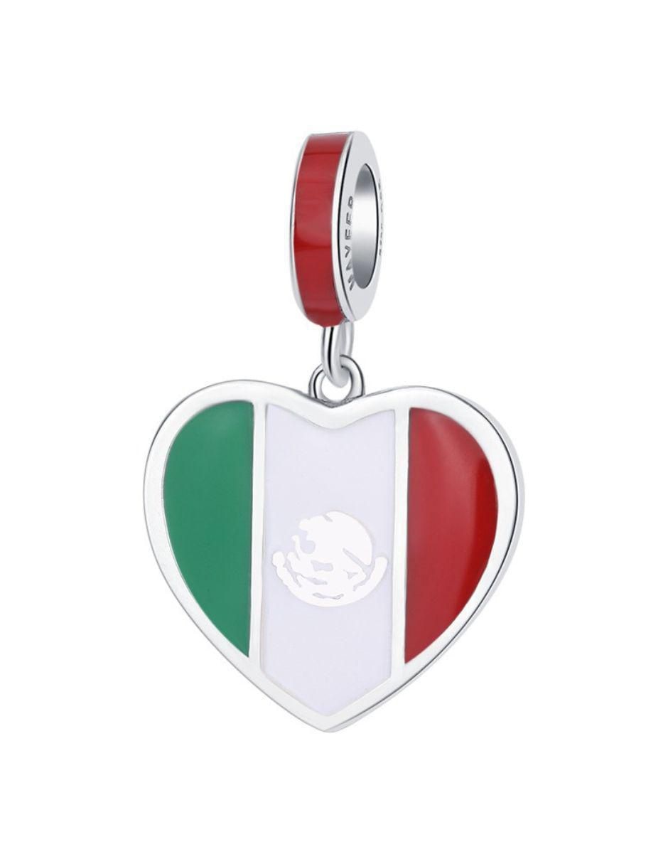 Charm de corazón mundial de plata P 925