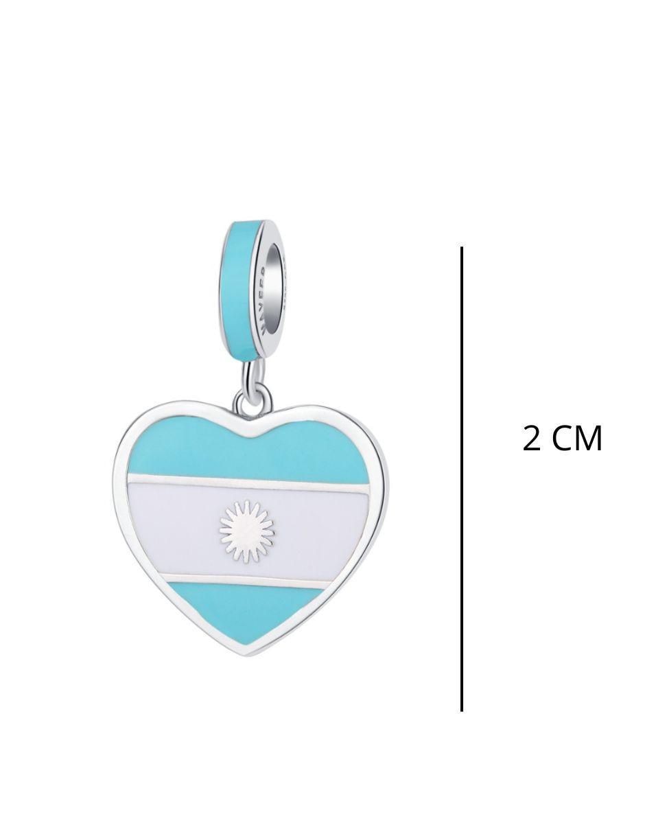 Charm de corazón mundial de plata P 925 2