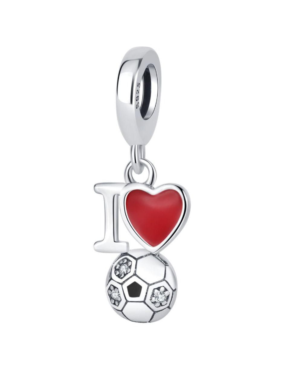 Charm de corazón mundial de plata P 925