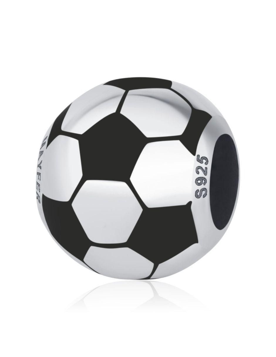 Charm de balón mundial de plata P 925 Charm de balón mundial de plata P 925