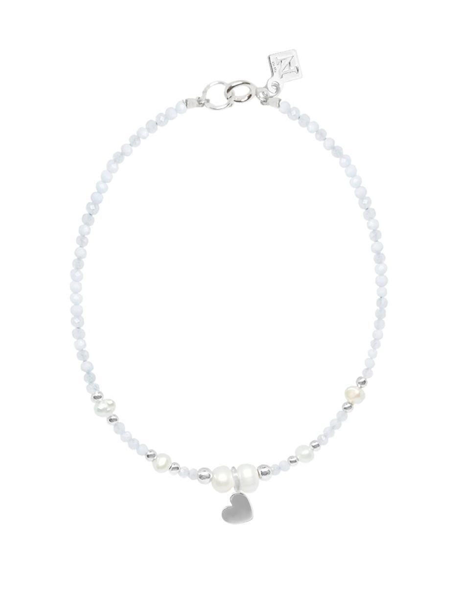 Pulsera de plata con calcedonia Amore Pulsera de plata con calcedonia Amore