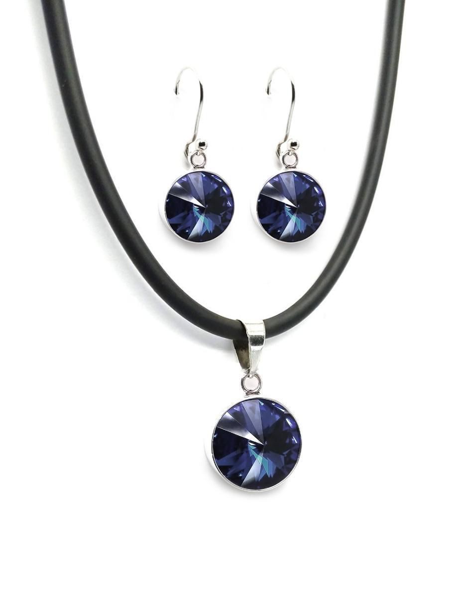 Aretes y collar Rivoli de plata P 925 Swarovski