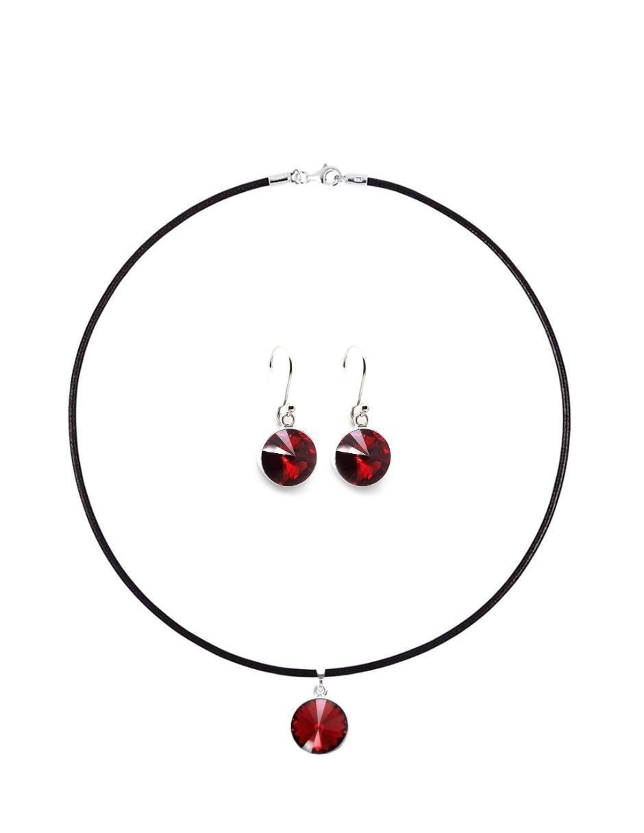 Aretes y collar Rivoli de plata P 925 Swarovski 5