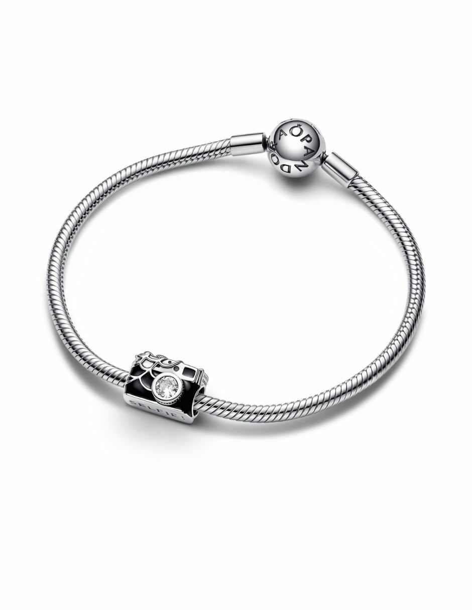 Charm redondo marvel x de plata P 925 zirconia cúbica 3