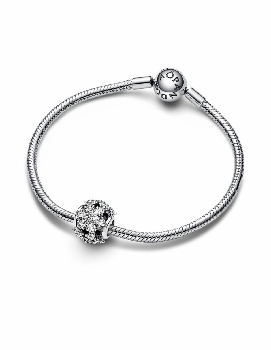 Charm redondo timeless de plata P 925 zirconia cúbica 3