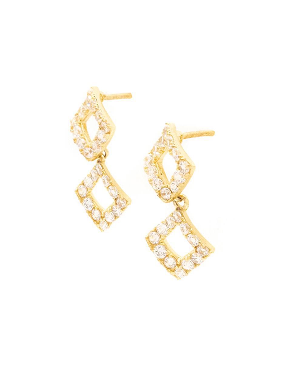 Aretes de plata P 925 con acabado brillante zirconia 2