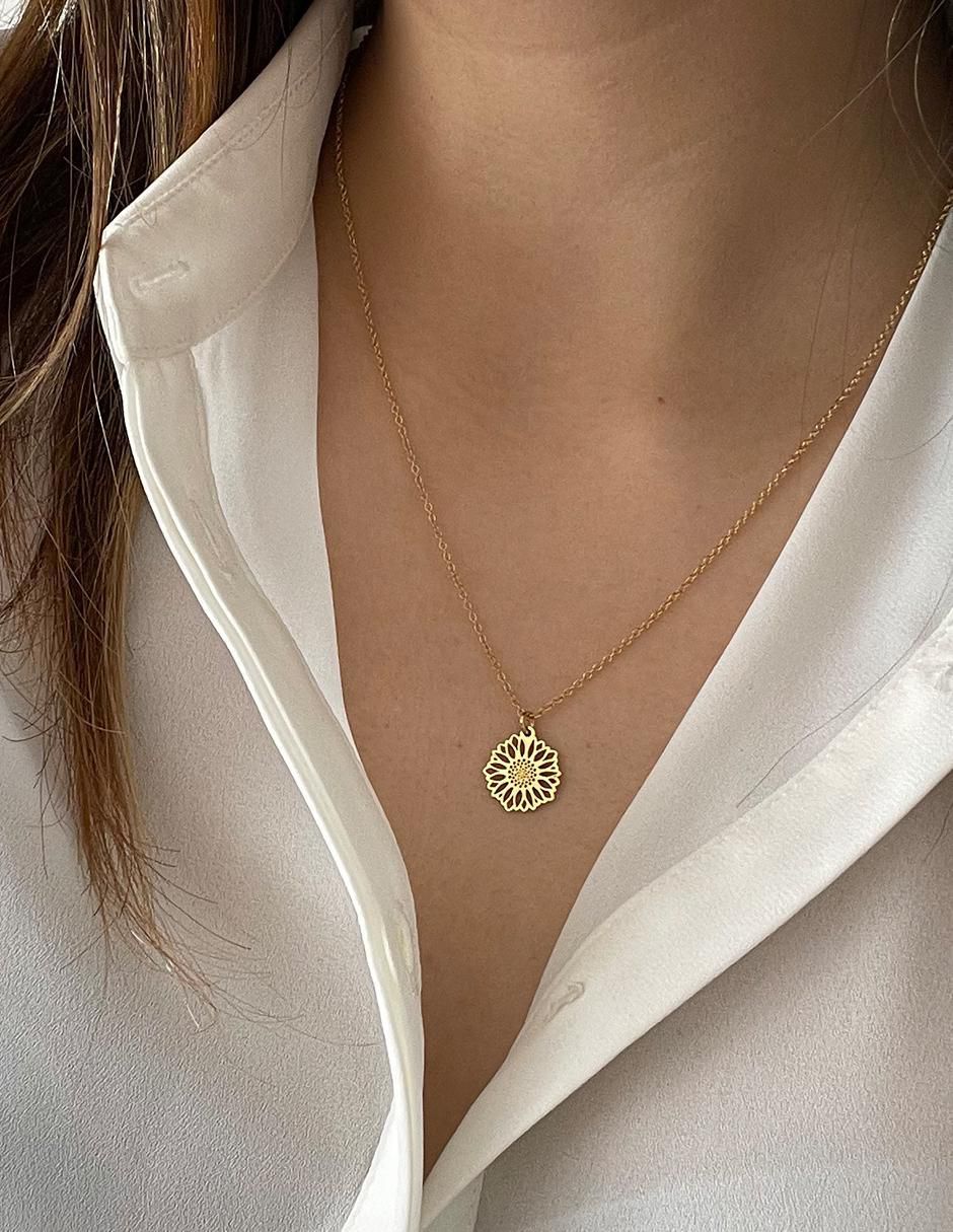 Collar Girasoles de plata P 925 3