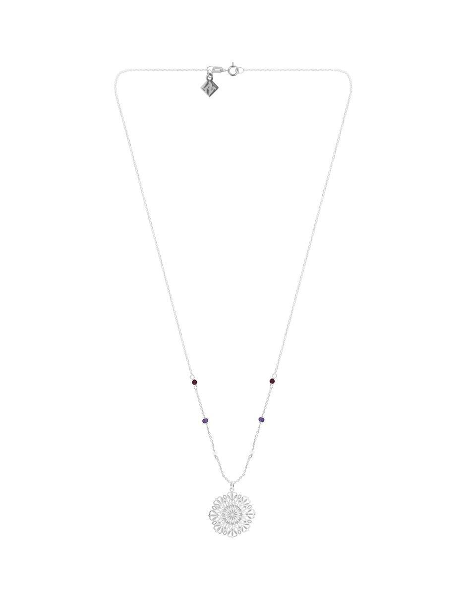 Collar Gerbera de plata P 925 Collar Gerbera de plata P 925
