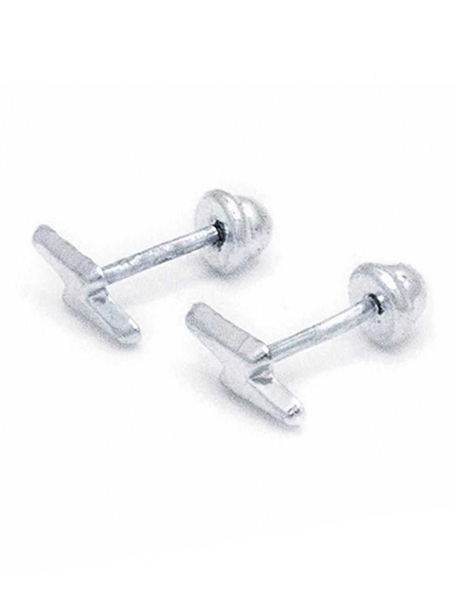 Broqueles de rayo de plata P 925 con acabado plateado