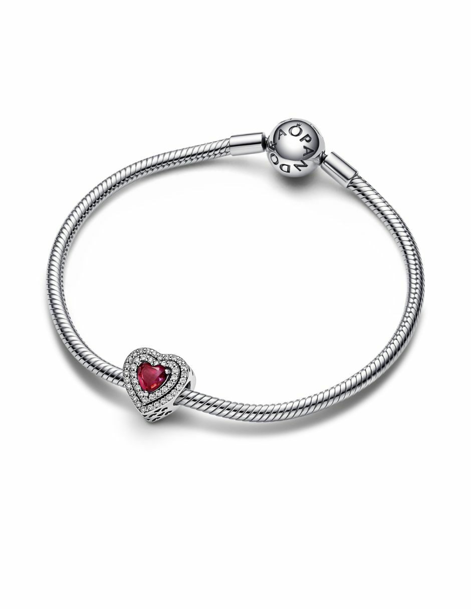 Charm de corazón timeless de plata P 925 zirconia 4
