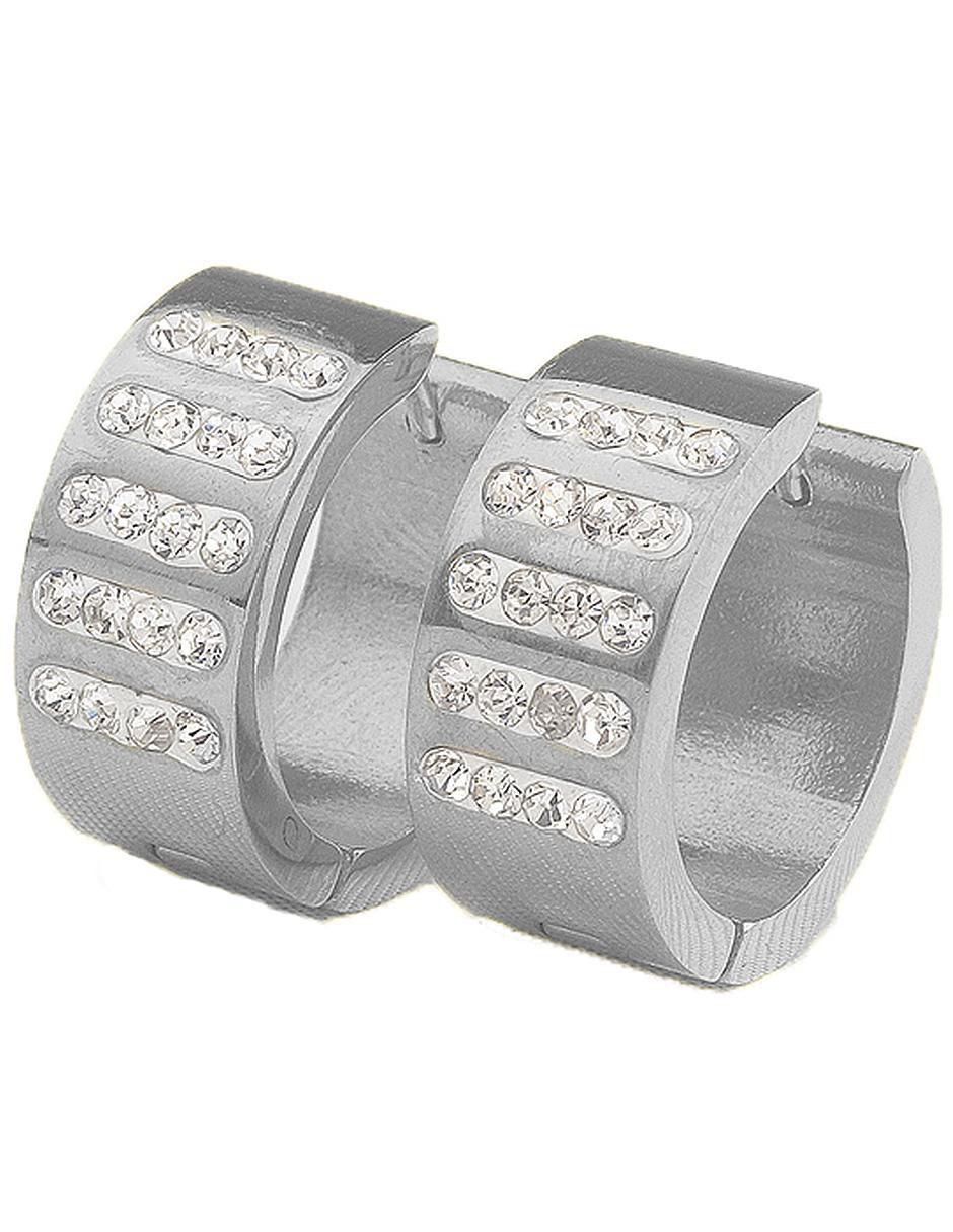 Arracadas con acabado brillante cristal 2