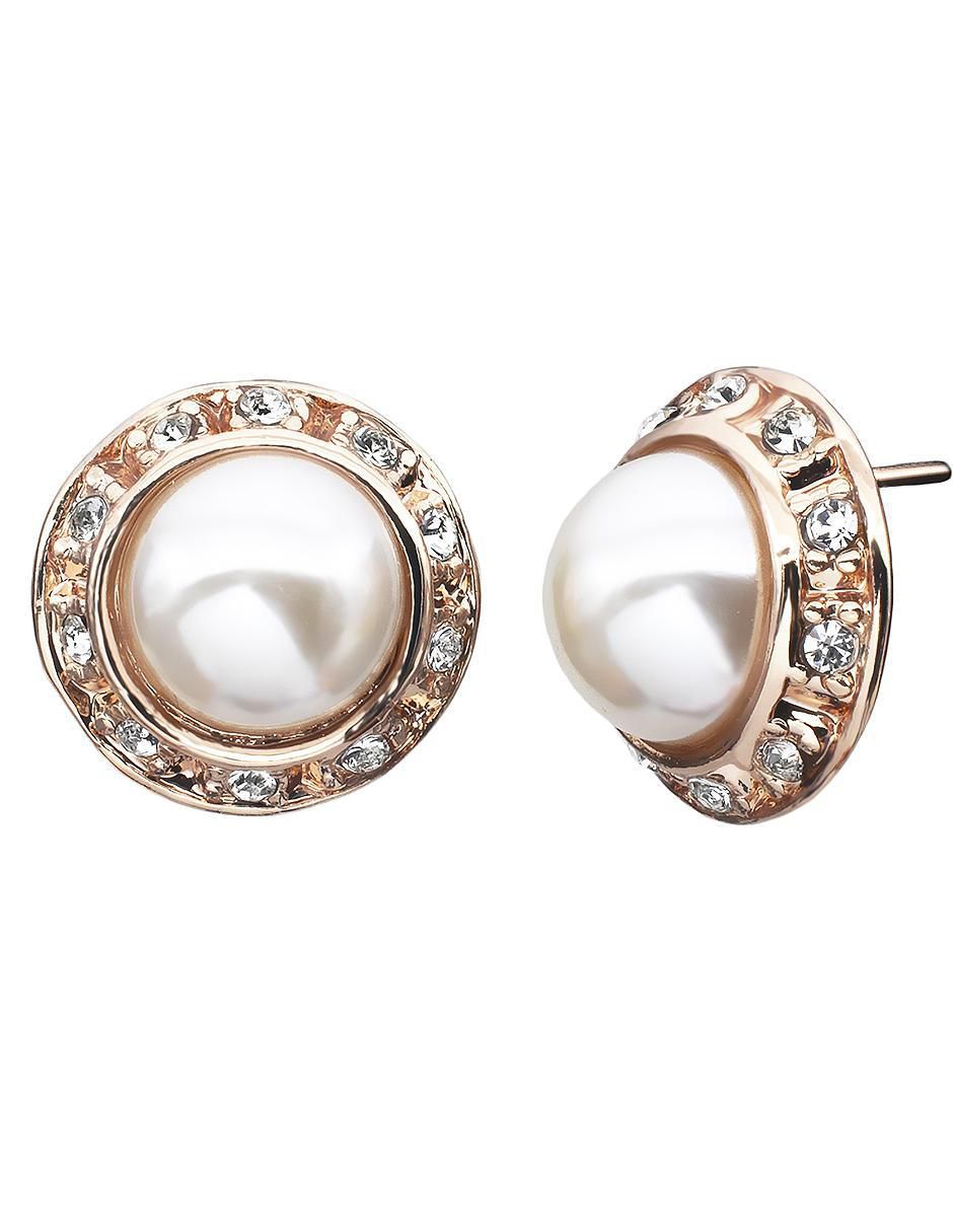 Aretes redondos con acabado brillante cristal