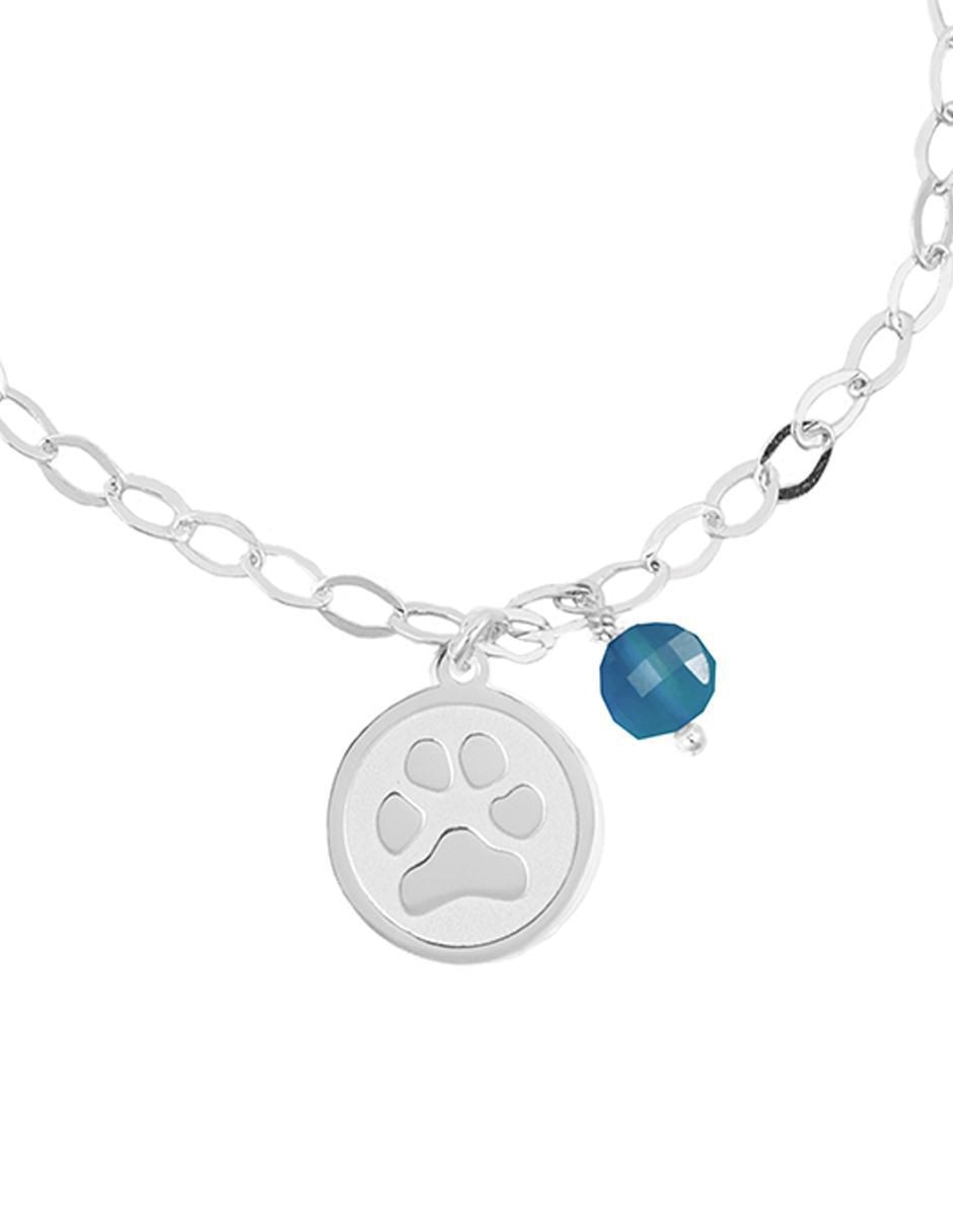 Pulsera de plata Huellas con acabado pulido 2