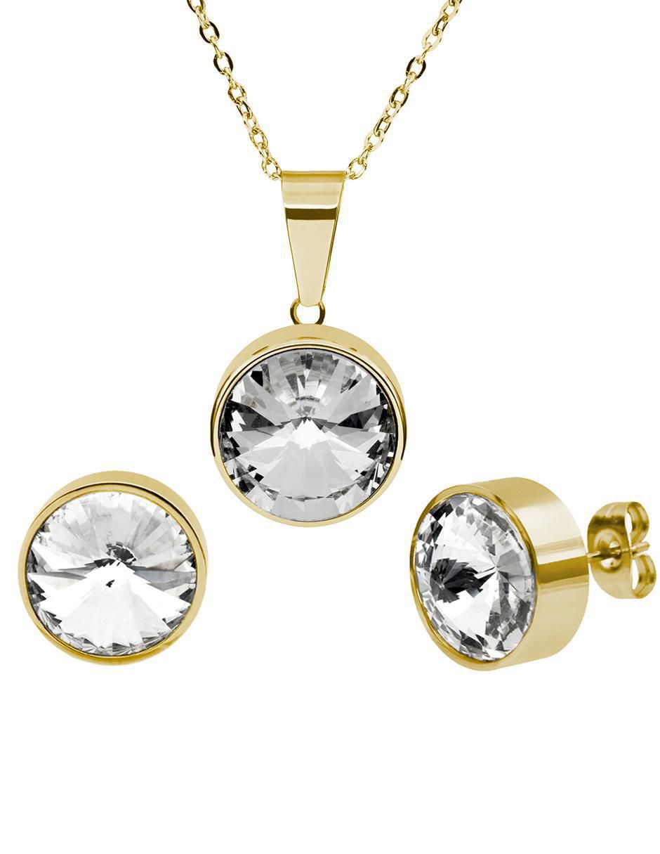 Aretes y collar cristal 1