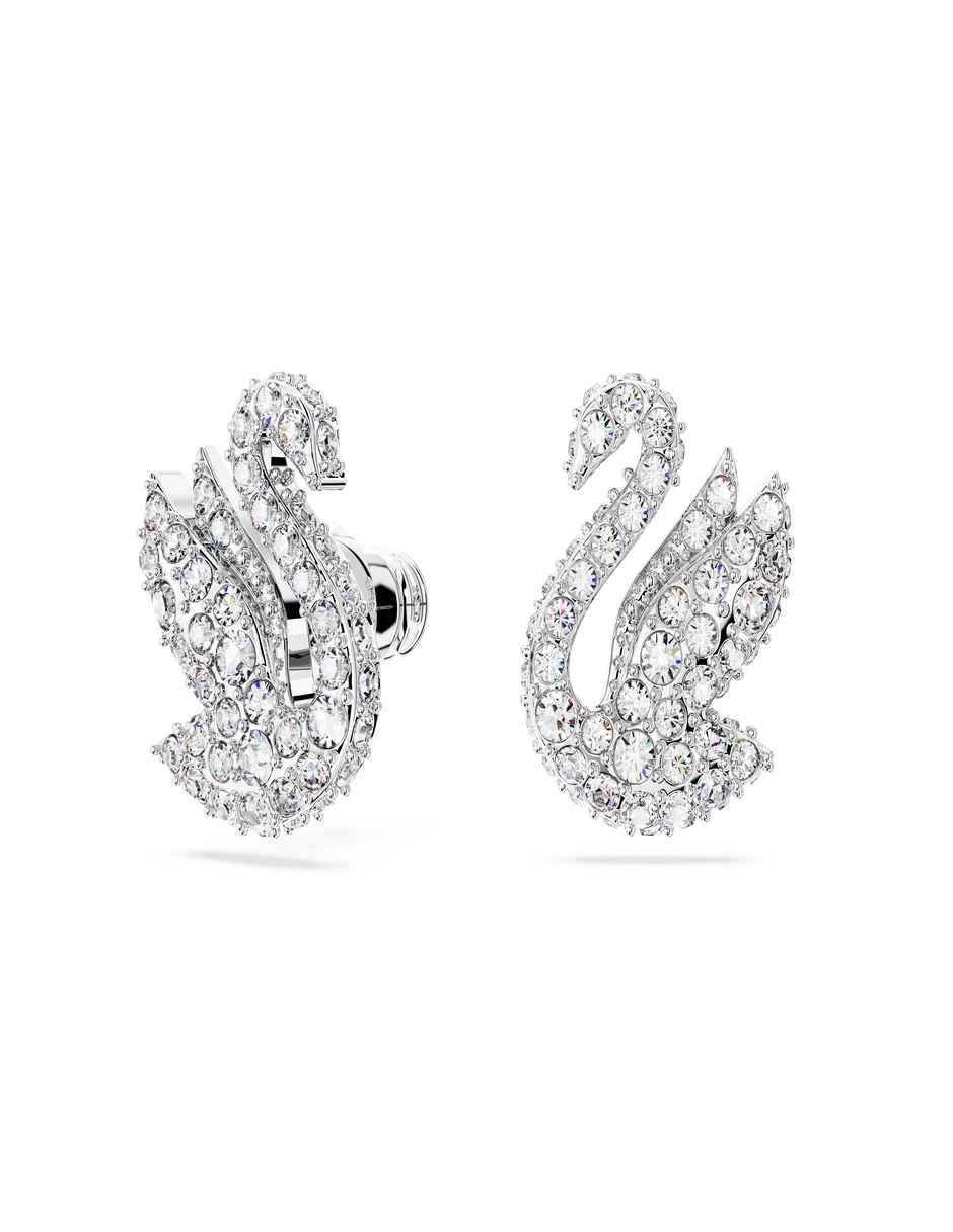 Aretes de cisne Swarovski Iconic Swan con acabado brillante