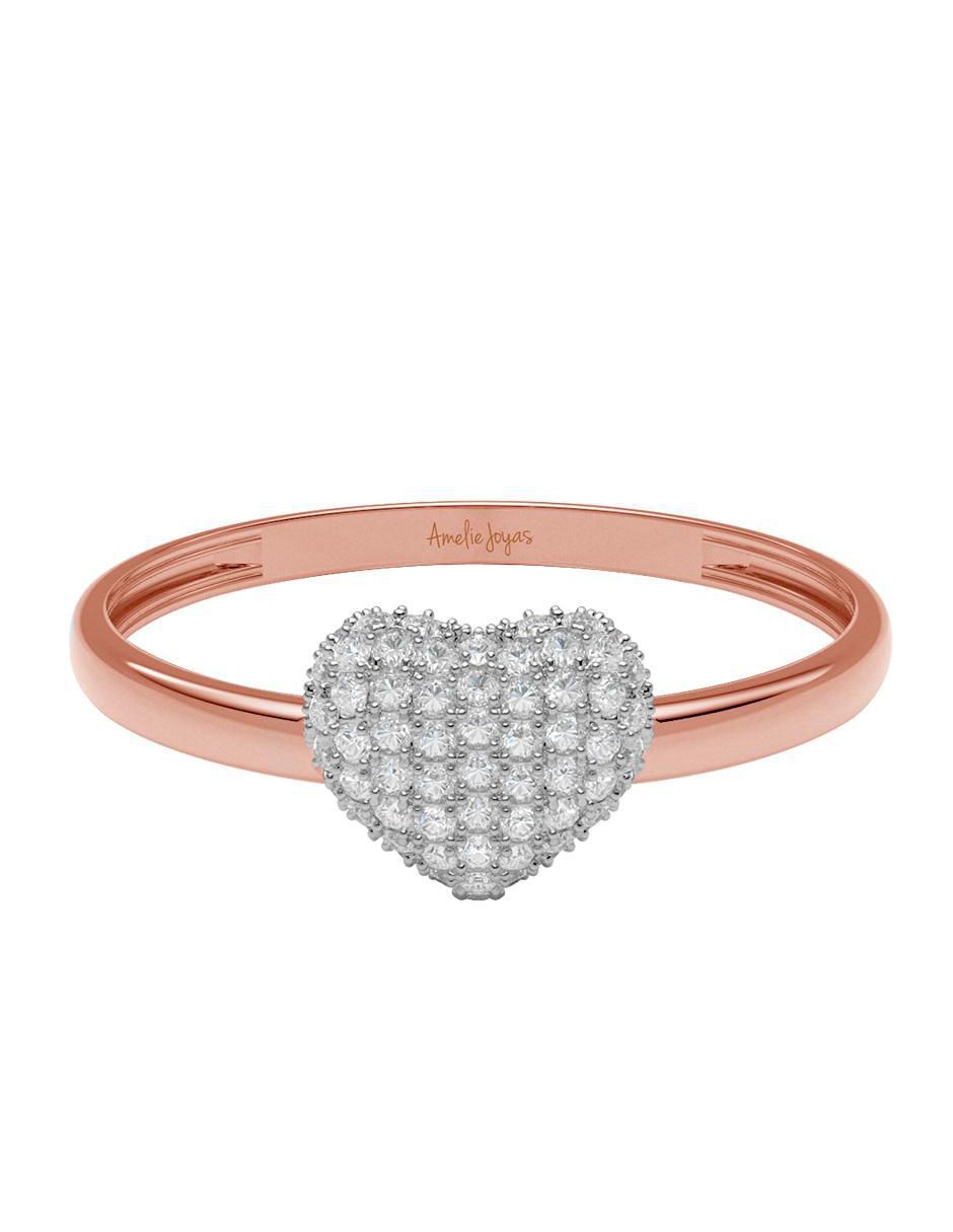 Anillo 14 k de oro zirconia brillante