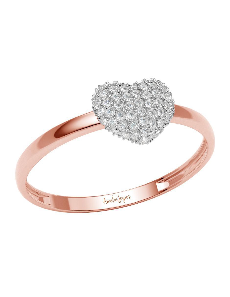 Anillo 14 k de oro zirconia brillante 2