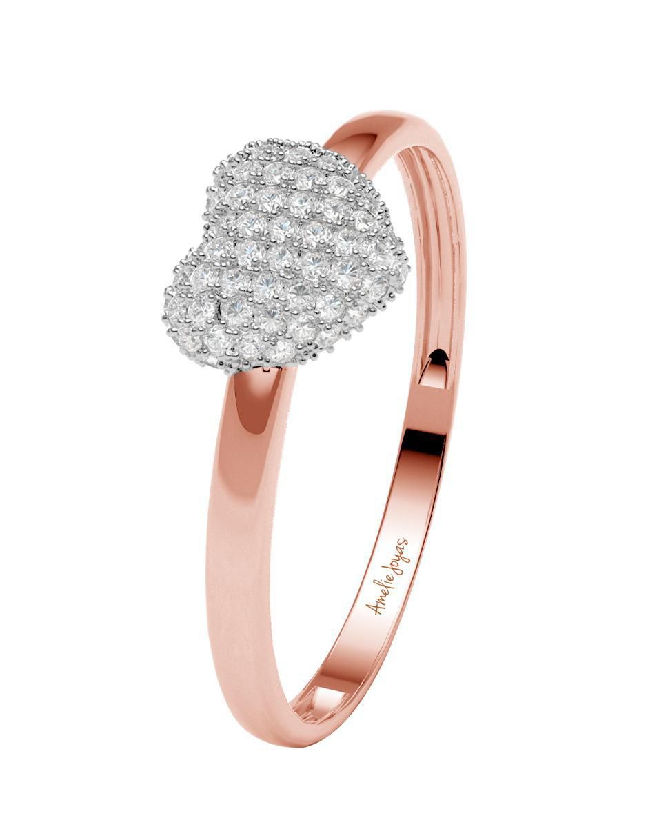 Anillo 14 k de oro zirconia brillante 3