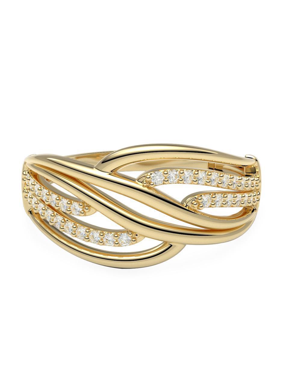 Anillo 10 k de oro zirconia brillante