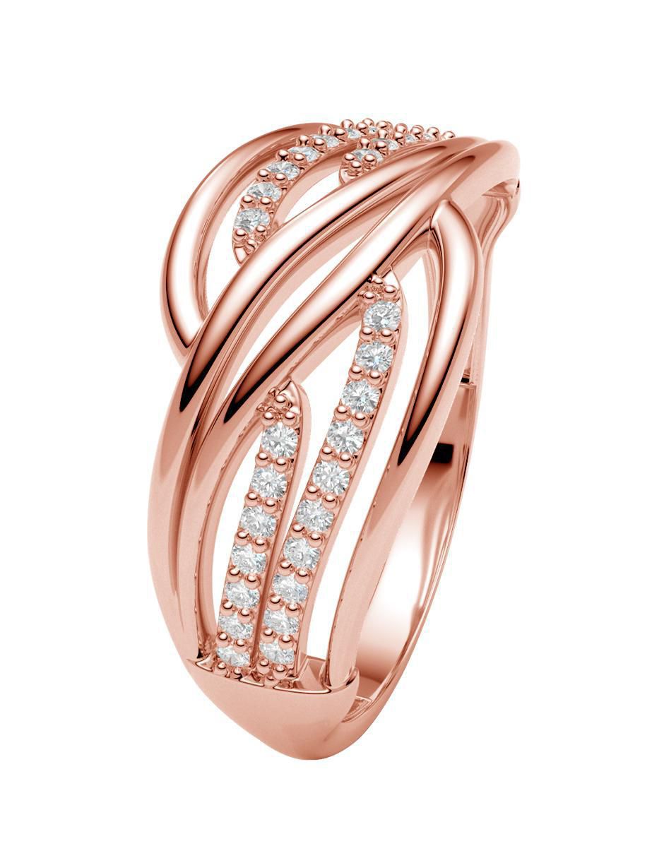 Anillo 10 k de oro zirconia brillante 4