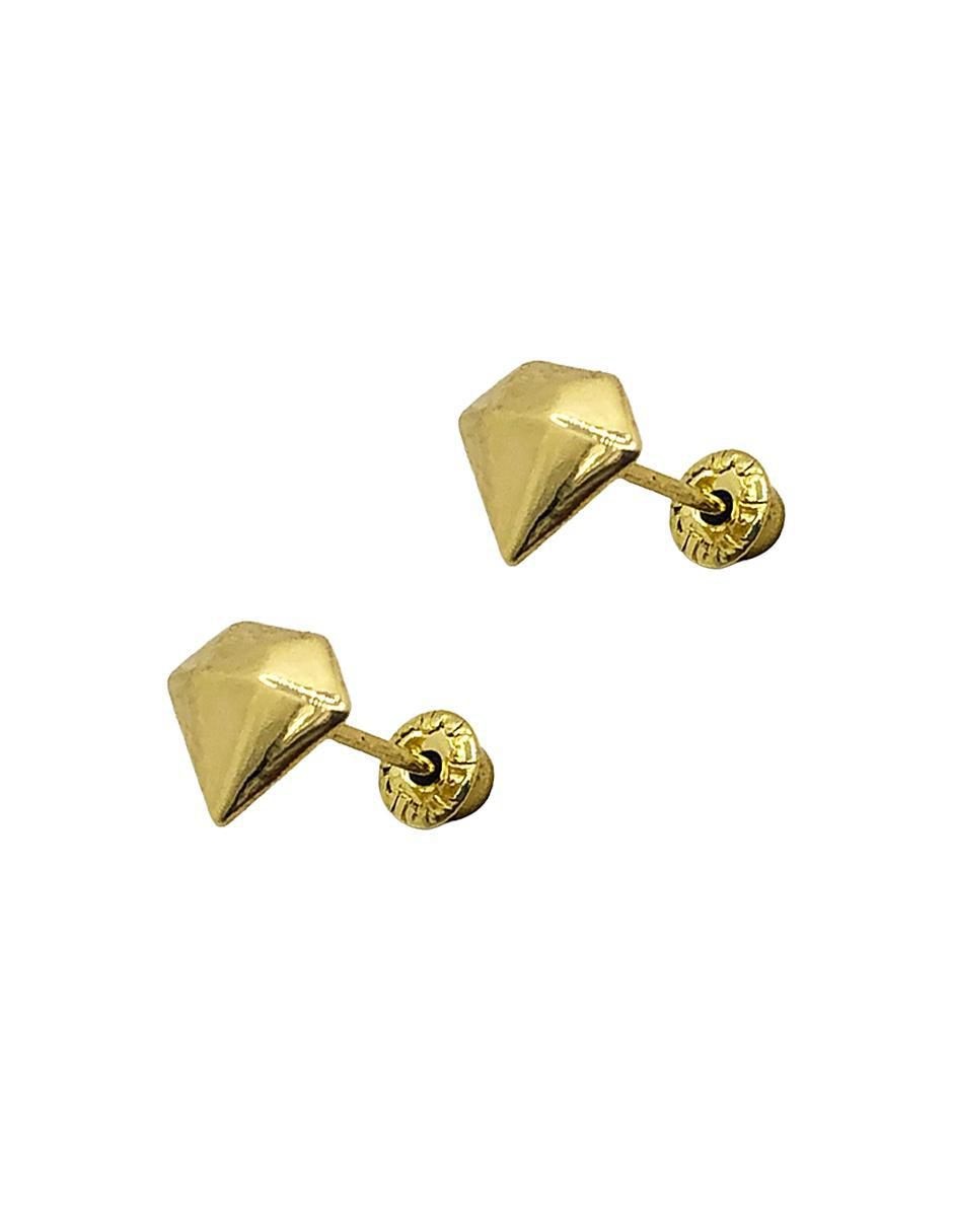 Broqueles de oro con acabado brillante 2