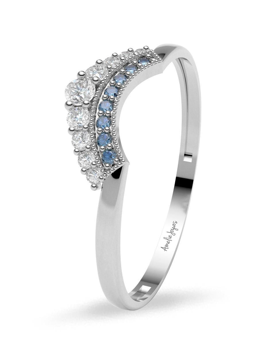 Anillo 14 k de oro zirconia brillante 3