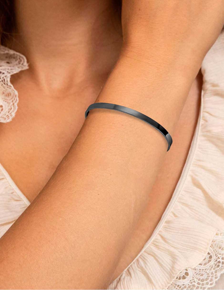 Brazalete clepsidra de acero inoxidable ninguna con acabado lustre
