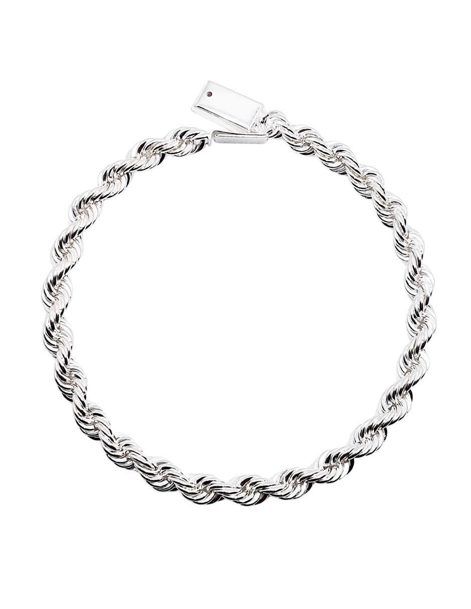 Pulsera de plata con acabado brillante