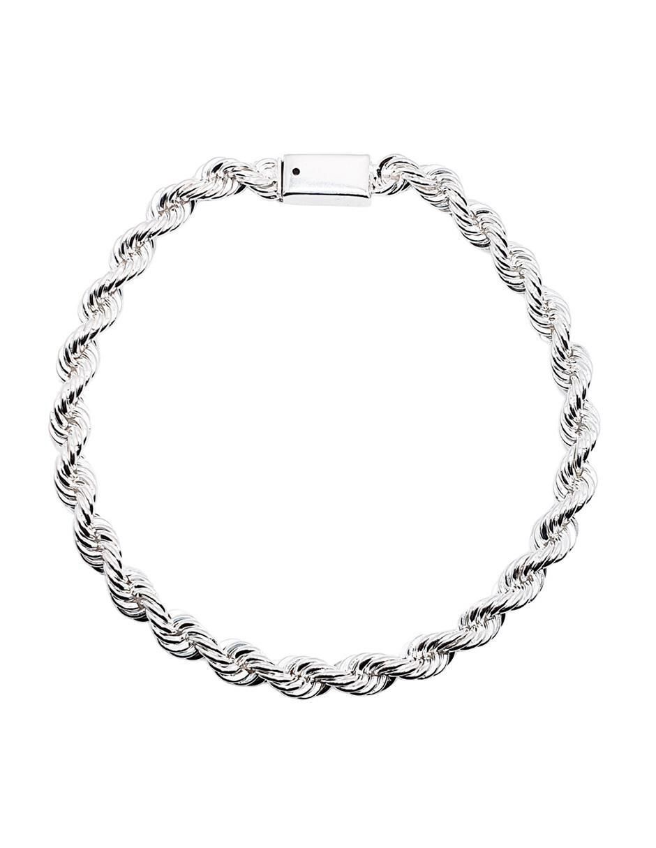 Pulsera de plata con acabado brillante 2