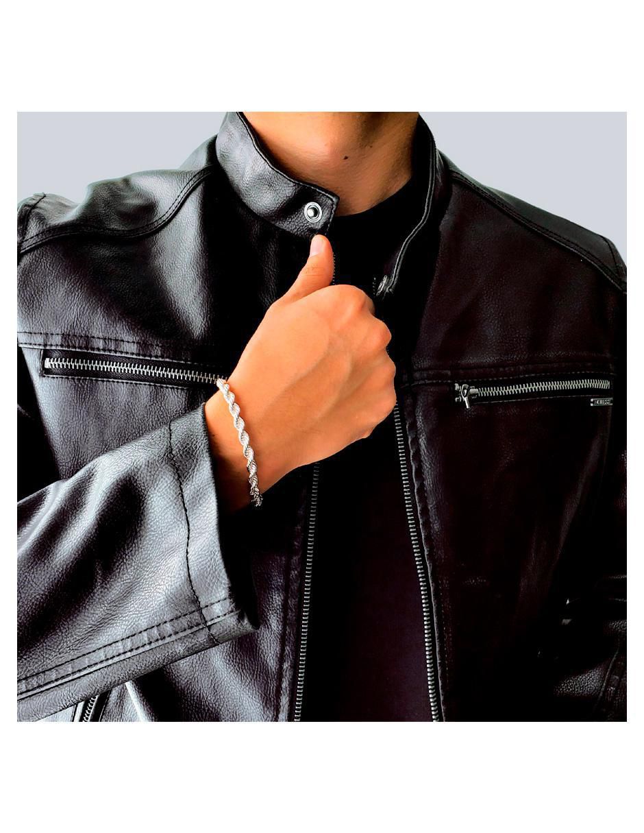 Pulsera de plata con acabado brillante 4