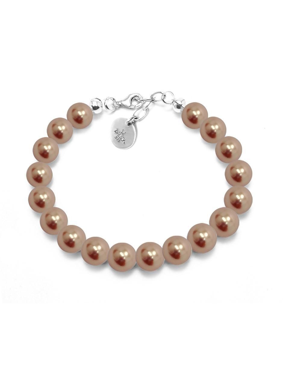 Pulsera de plata con cristal Pearls