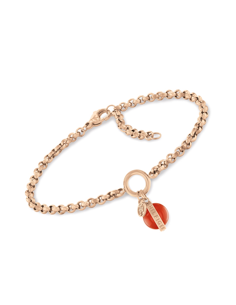 Pulsera Orb/Pearl con acabado baño de oro rosa 2